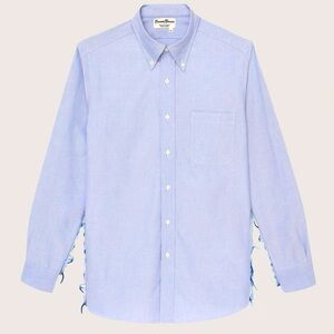 Rowing Blazers: Men's Light Blue distressed Oxford Shirt